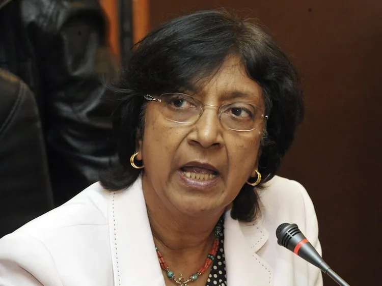 United Nations human rights chief Navi Pillay speaks at press conference March 16, 2011 in Senegal. (Seyllou/AFP/Getty Images)