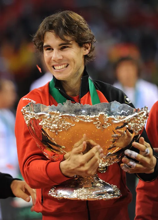 Rafael Nadal clinches the Davis Cup. (Jasper Juinen/Getty Images)