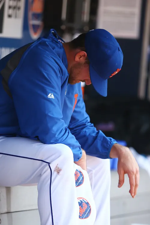 Jonathon Niese allowed just two hits but walked five batters in five innings. (Al Bello/Getty Images)