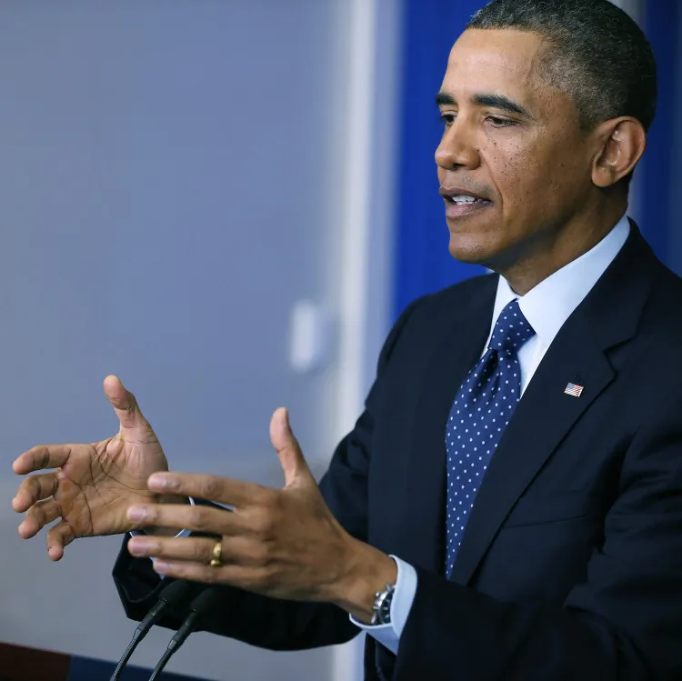 U.S. President Barack Obama speaks to the media after meeting with Congressional leaders at the White House, March 1, 2013, in Washington, D.C. Obama has granted pardons to 17 federal convicts, the first use of the power of clemency in his second term. (Mark Wilson/Getty Images)