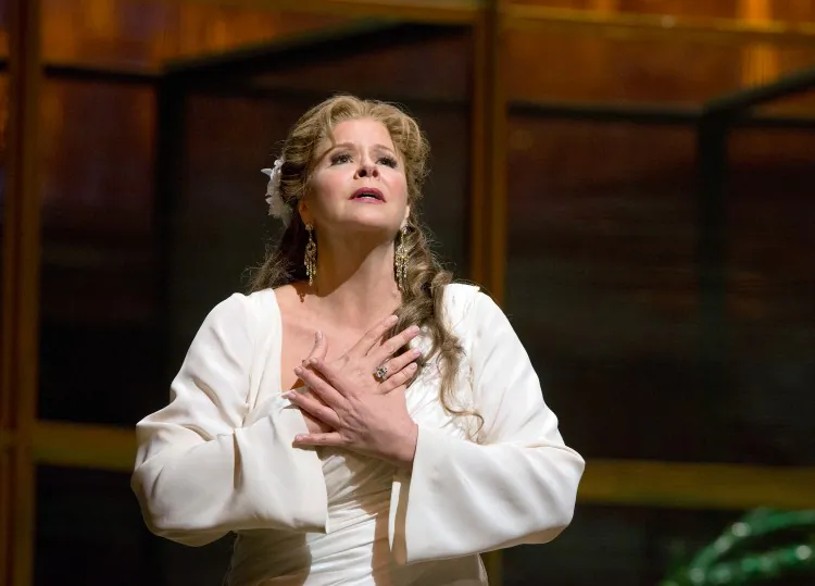 Susan Graham as Dido in Berlioz's "Les Troyens" at the Metropolitan Opera in New York, Dec. 10. (Cory Weaver/Metropolitan Opera)