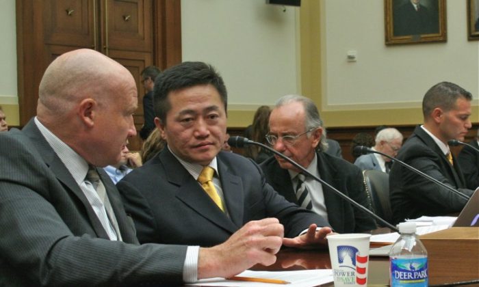 Witnesses testify at congressional hearing Sep. 12, on “Organ Harvesting of Religious and Political Dissidents by the Chinese Communist Party.” (L to R) Ethan Gutmann, author of "Losing the New China"; Charles Lee, M.D., Falun Gong practitioner imprisoned in China; Gabriel Danovitch, M.D., Medical Director, Kidney and Pancreas Transplant Program, at the David Geffen School of Medicine at UCLA; and Damon Noto, M.D., Doctors Against Forced Organ Harvesting. This hearing was referred to in the letter from Representatives Andrews and Smith asking for co-signers to the letter to Secretary of State Clinton. (Gary Feuerberg/The Epoch Times)