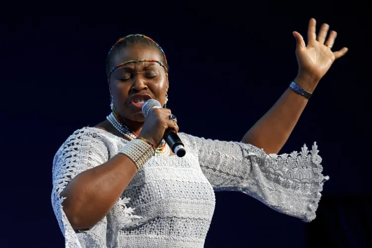 Yvonne Chaka Chaka, also known as the "Princess of Africa," in New York City on March 2, 2010. (Jamie McCarthy/Getty Images)