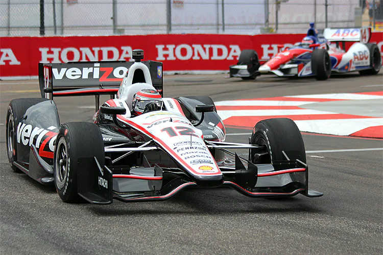 Penske’s Will Power topped the timesheets in Friday’s practice for the 2013 IndyCar Honda Grand Prix of St. Petersburg. (James Fish/The Epoch Times)