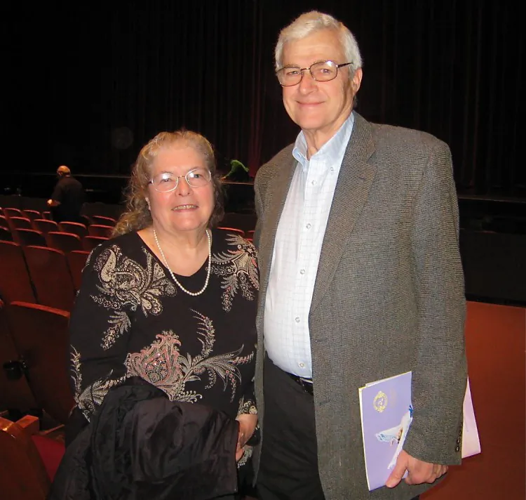 Retired director and theatre veteran Preston Sisk and his wife Mary Jane Sisk came to enjoy Shen Yun Performing Arts in Kitchener-Waterloo on Jan. 11, 2013. As someone with over 60 years of experience in theatre, he appreciated Shen Yun's superior artistry. (Cristina Gao/The Epoch Times)