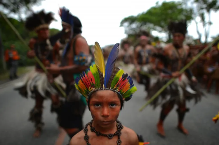 Indigenous groups from all over the world participated in the 2012 United Nations Conference on Sustainable Development, Rio+20, in Rio de Janeiro, Brazil. (Christophe Simon/AFP/GettyImages)