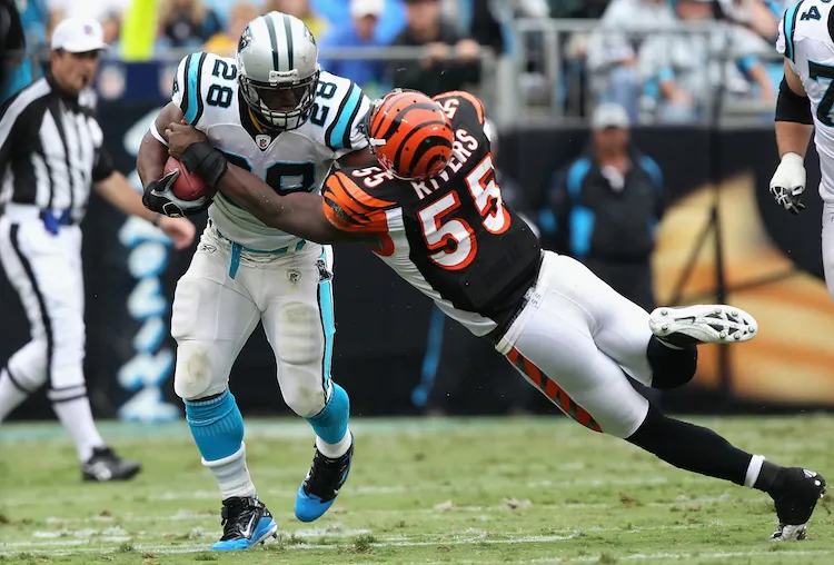Linebacker Keith Rivers (R) racked up 246 total tackles in his time as a Bengal. (Streeter Lecka/Getty Images)