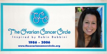 A volunteer booth for the Ovarian Cancer Circle at the Staples Center on Sunday, Sept. 11 (Robin Kemker/The Epoch Times) A volunteer booth for the Ovarian Cancer Circle at the Staples Center on Sunday, Sept. 11 (Robin Kemker/The Epoch Times)