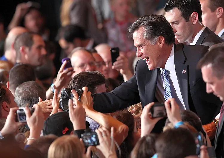 Republican presidential candidate and former U.S. Sen. Rick Santorum speaks at a town hall meeting at the Tea Party and Republicans Uniting Nevada Conservatives (TRUNC) office in Las Vegas, Nev., Jan. 31. Santorum, who finished fourth in Saturday's caucus, said "Eventually this race will come to us." (Ethan Miller/Getty Images)