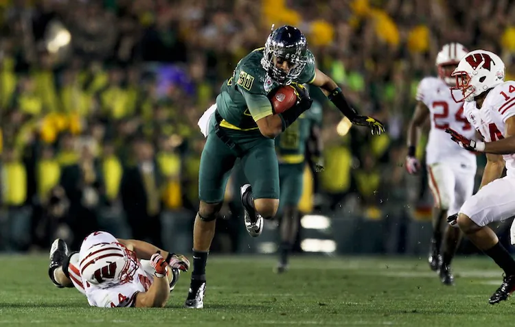 The Granddaddy of Them All lived up to the billing, as the Oregon Ducks outlasted the Wisconsin Badgers 45-38 at the Rose Bowl on Monday. (Jeff Gross/Getty Images)