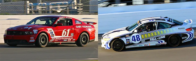 The Roush Racing Mustang and Fall-Line BMW were the fastest cars of the weekend in the CTSCC Roar Before the 24 rounds at Daytona. (Grand-Am.com)