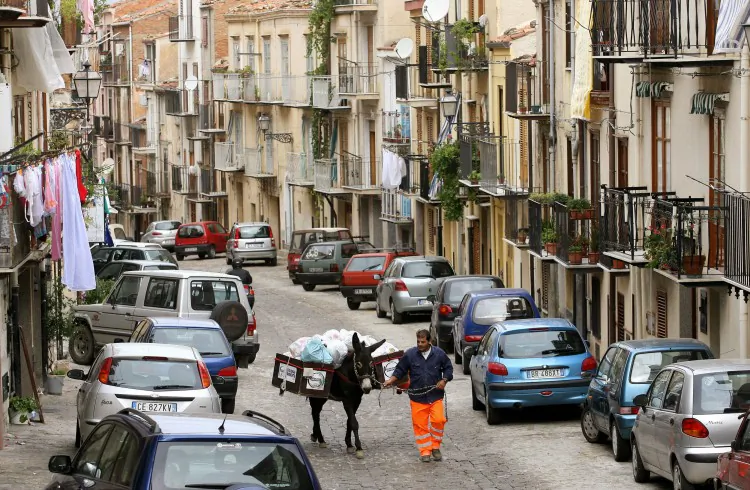 A stock photo of Castelbuono, Palermo province, in Sicily, Italy. Currently, Sicily is paralyzed by striking transportation drivers, farmers, and fishermen. The five-day strike that started Monday is mostly over excessive fuel costs. (Marcello Paternostro/AFP/Getty Images)