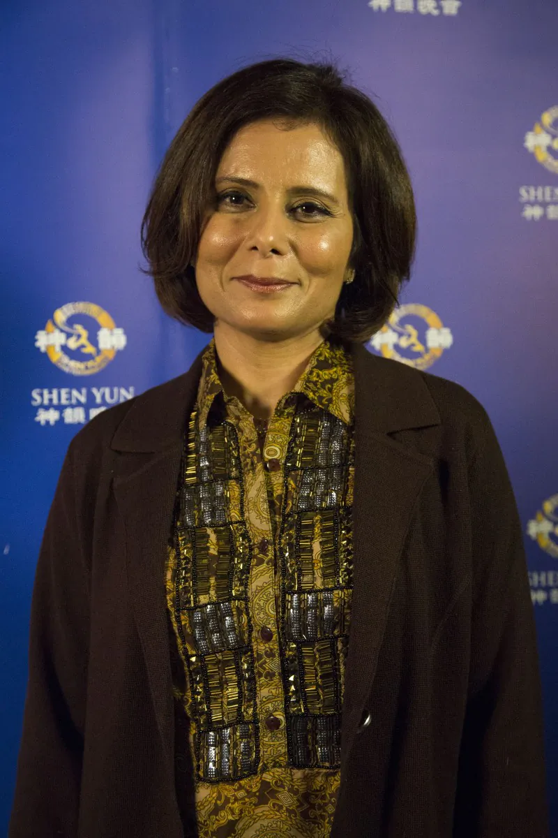 Samia Azam was deeply moved watching Shen Yun on Wednesday, March 6. (Simon Gross/Epoch Times)