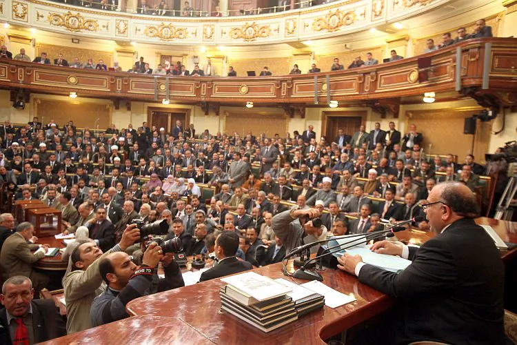 A view of some of the Muslim Brotherhood members who currently occupy 47 percent of the seats in the Egyptian Parliament. (Asmma Waguih-Pool/Getty Images)