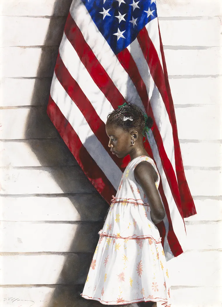 Stephen Scott Young (b. 1957), “Handline Hook,” 2011, drybrush and watercolor on paper. (Courtesy of Christie’s Images Ltd. 2011)