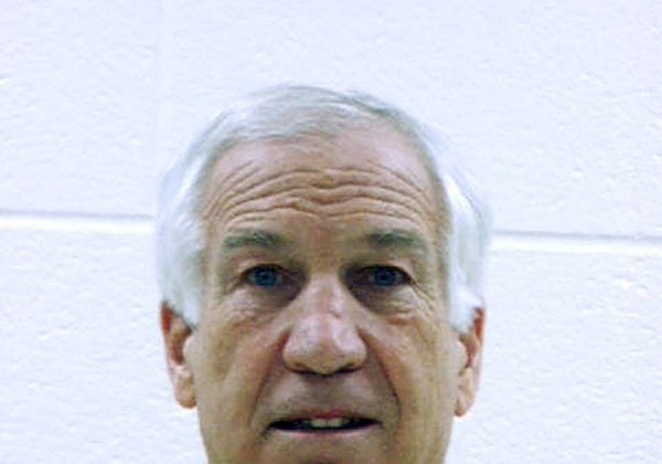 Jerry Sandusky poses for his mugshot after being arrested on December 7, 2011. Sandusky failed to post $250,000 bail. (Centre County Correctional Facility via Getty Images)