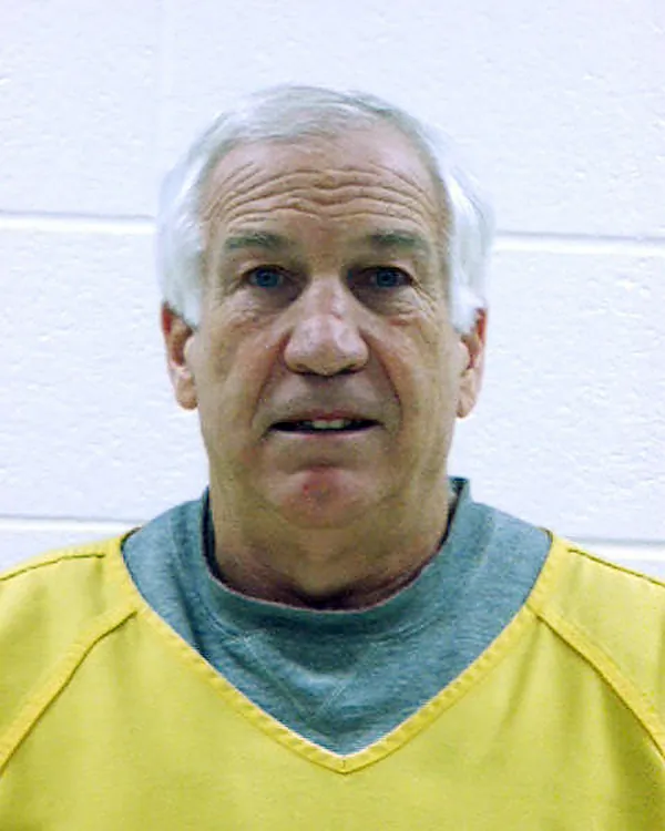 Jerry Sandusky poses for his mugshot after being arrested on December 7, 2011. Sandusky failed to post $250,000 bail. (Centre County Correctional Facility via Getty Images)