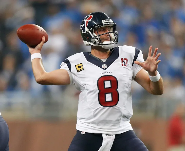 Matt Schaub threw for 315 yards and a touchdown in the overtime win. (Gregory Shamus/Getty Images)