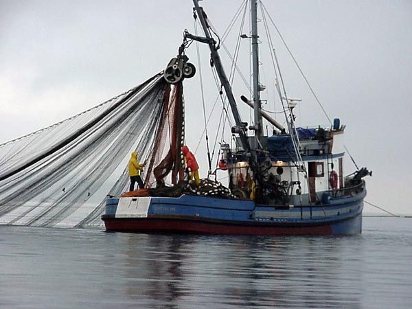 A commercial salmon fishing vessel in Alaska