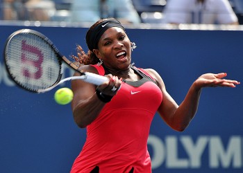 IN TOP FORM: Serena Williams returns a shot to Michaella Krajicek during their second-round Women's singles match at the US Open tennis tournament. (Stan Honda/AFP/Getty Images) IN TOP FORM: Serena Williams returns a shot to Michaella Krajicek during their second-round Women's singles match at the US Open tennis tournament. (Stan Honda/AFP/Getty Images)
