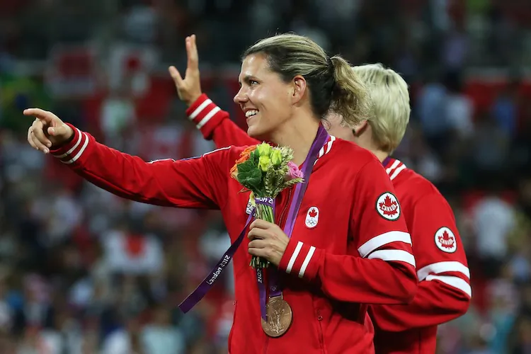 Christine Sinclair led the Canadian women’s soccer team to a bronze medal at the London 2012 Olympics. (Julian Finney/Getty Images)