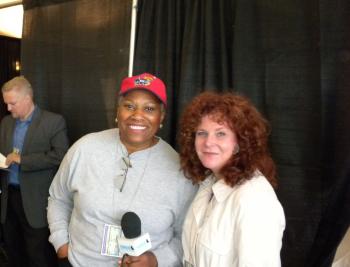 AUDIO BOOKS: Maggie Linton (L) and Kim Alexander explain to readers how they can listen to books broadcast on Sirius XM Book Radio at the 2009 National Book Festival held in Washington, D.C. (Gary Feuerberg/The Epoch Times) AUDIO BOOKS: Maggie Linton (L) and Kim Alexander explain to readers how they can listen to books broadcast on Sirius XM Book Radio at the 2009 National Book Festival held in Washington, D.C. (Gary Feuerberg/The Epoch Times)