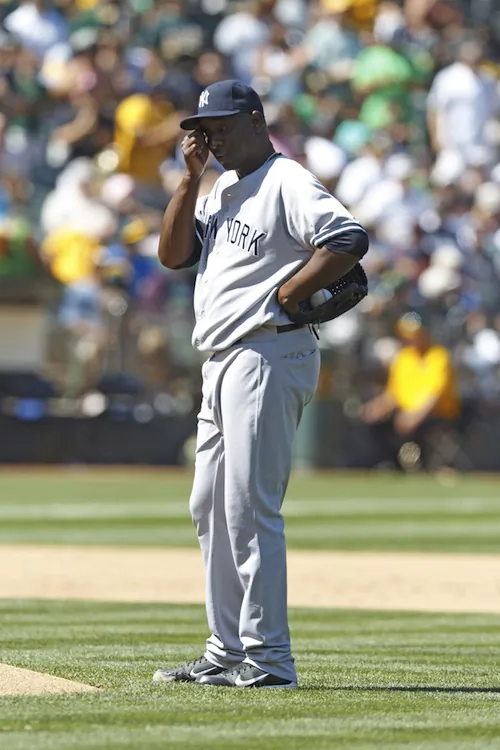 Yankees closer Rafael Soriano gave up a game-tying home run to Seth Smith in the bottom of the ninth Sunday in the loss. (Jason O. Watson/Getty Images)