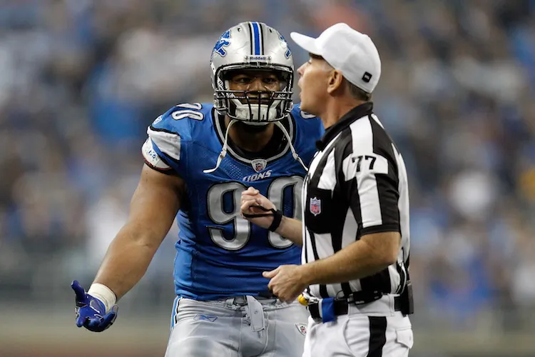 Ndamukong Suh will have to appeal to Commissioner Roger Goodell instead of the ref regarding his suspension. (Gregory Shamus/Getty Images)