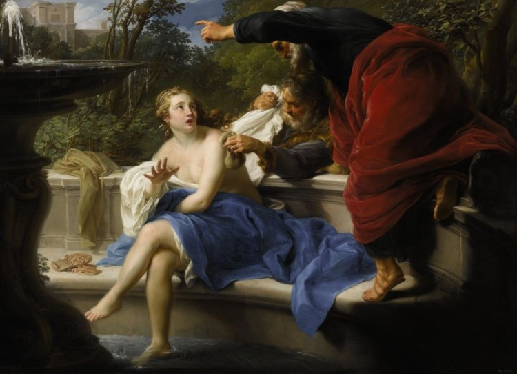 “Susanna and the Elders,” a major work by Pompeo Girolamo Batoni from 1751, will be on exhibit along with other old master paintings and sculptures at Sotheby’s New York in January. Its presale estimate is $6 million to $9 million. (Courtesy of Sotheby’s New York)