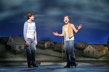 13 year-old Evan (Graham Phillips)and his new friend Patrice (Allie Trimm) in the new musical