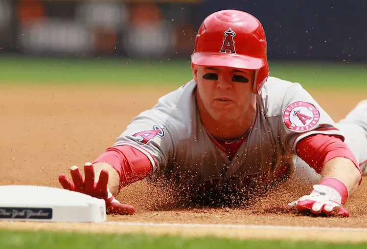 Los Angeles Angels outfielder Mike Trout has been everywhere for Mike Scioscia's club, leading the league in batting average (.348) and stolen bases (30). (Mike Stobe/Getty Images)