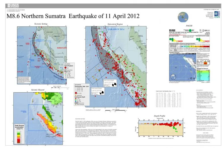 An overview of the 8.6-magnitude earthquake that hit the west coast of northern Sumatra on April 11. (Courtesy of USGS)