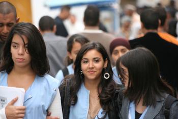 Young Tunisian girls at the end of the school day. (Olivier Chartrand/The Epoch Times)