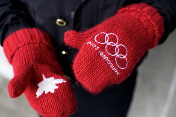 The popular Vancouver 2010 Red Mittens sell for $10. Net proceeds go toward supporting Canadian athletes' access to equipment and training.  (VANOC/COVAN)