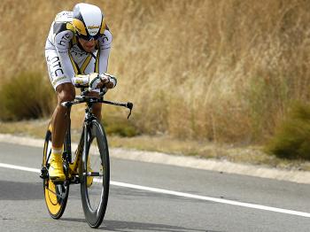 Peter Velits surprised everyone with his winning time-trial performance. (Jaime Reina/AFP/Getty Images) Peter Velits surprised everyone with his winning time-trial performance. (Jaime Reina/AFP/Getty Images)