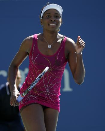 FASHION STATEMENT: Venus Williams latest outfit is about fireworks and a celebration of life. (Timothy A. Clary/AFP/Getty Images) FASHION STATEMENT: Venus Williams latest outfit is about fireworks and a celebration of life. (Timothy A. Clary/AFP/Getty Images)