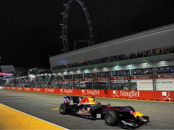 Red Bull's Sebastian Vettel didn't get the maximum out of his car, but still qualified second. (Christophe Archambault/AFP/Getty Images) Red Bull's Sebastian Vettel didn't get the maximum out of his car, but still qualified second. (Christophe Archambault/AFP/Getty Images)