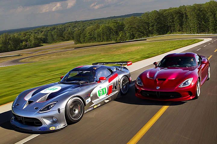 Chrysler unveiled the race-ready SRT Viper GTS-R and the road-going 2013 SRT Viper at the New York Auto Show. (ALMS.COM)
