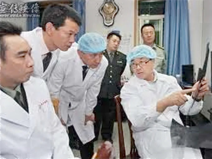 Wang Lijun is pictured showing military officials through his laboratory in Jinzhou City, Liaoning Province, which he ran out of the Public Security Bureau when he was PSB chief there. According to a 2006 admission, he conducted "thousands" of executions and organ transplantations. (Courtesy of WOIPFG)
