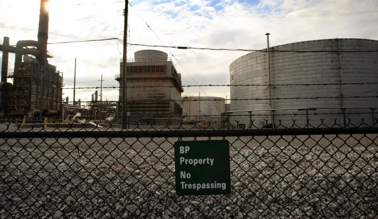 The BP refinery in Whiting, Ind., in this file photo. BP, under pressure from environmental groups, agreed to spend $400 million in pollution control upgrades to treat future emissions.(Scott Olson/Getty Images)