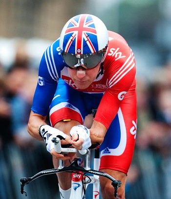 Bradley Wiggins of England looked good and rode fast but his best was only good enough for a distant second. (Jonathan Nackstrand/AFP/Getty Images) Bradley Wiggins of England looked good and rode fast but his best was only good enough for a distant second. (Jonathan Nackstrand/AFP/Getty Images)