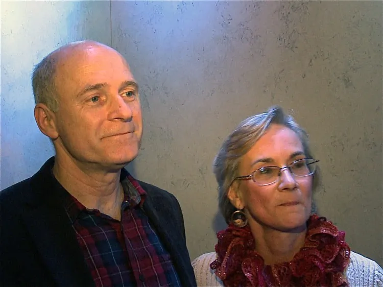 Zenia Zenchuk and her partner Allen Simioni were both impressed by the talent in Shen Yun after seeing the performance Friday, Jan. 11, 2013 at Centre in the Square theatre in Kitchener-Waterloo. (Courtesy of NTD Television)