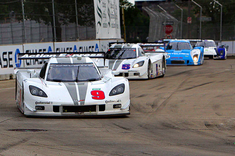 Action Express won its first one-two at the Rolex Sports car Series Chevrolet Grand Am Detroit 200 on the Belle Isle street circuit. (GrandAmMedia.com)