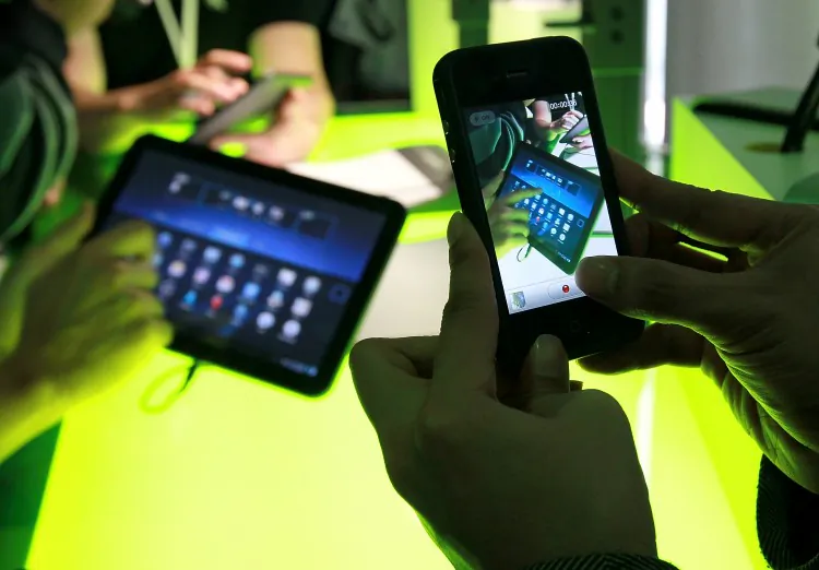 Android devices on display in 2011 in Mountain View, California. The copyright phase of the Oracle-Google Android trial has ended, but the results are not clear yet, with the patent phase of the trial having started. (Getty Images)
