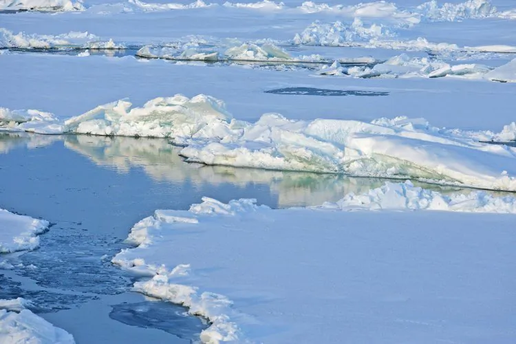 Ice is seen floating in the Arctic Ocean in this undated photo. There is a hot debate among climate skeptics and scientists on how much the world's ice is melting or accumulating. (Courtesy of NOAA News)