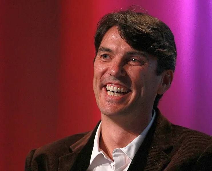 AOL CEO Tim Armstrong speaks during the TechCrunch Disrupt Conference in San Francisco in this file photo. AOL is exploring selling its patents to raise cash. (Justin Sullivan/Getty Images)