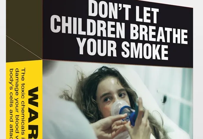 One of the new cigarette packages with warning labels that will be used by Australia. (Australian Department of Health and Aging)