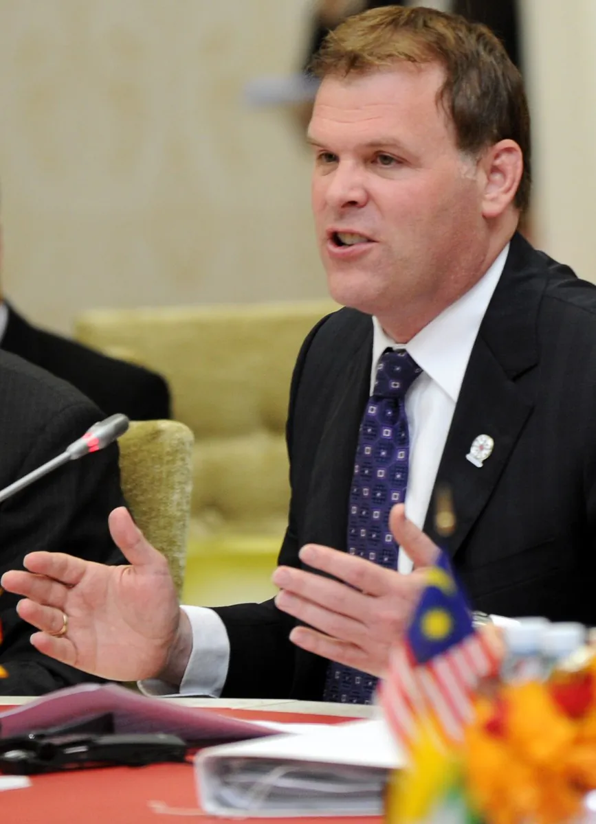 File photo of Canadian Foreign Minister John Baird taken on July 11, 2012. Baird has announced $13 million in aid to Jordan to deal with the humanitarian and security needs brought on by the Syrian crisis. (Tang Chhin Sothy/AFP/GettyImages)
