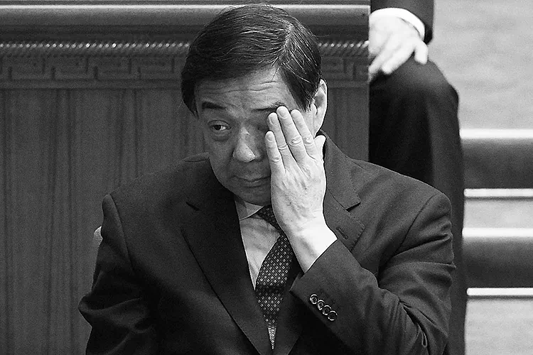 Bo Xilai on March 13 in Beijing, China, two days before he was replaced as the Chinese Communist Party's Chongqing Municipality Secretary. Politburo member Zhang Dejiang will be assuming the post. (Lintao Zhang/Getty Images)