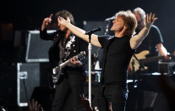 Bon Jovi performs on stage at a celebrity-studded Bon Jovi concert at Star City on December 15, 2010 in Sydney, Australia. (Mark Metcalfe/Getty Images)